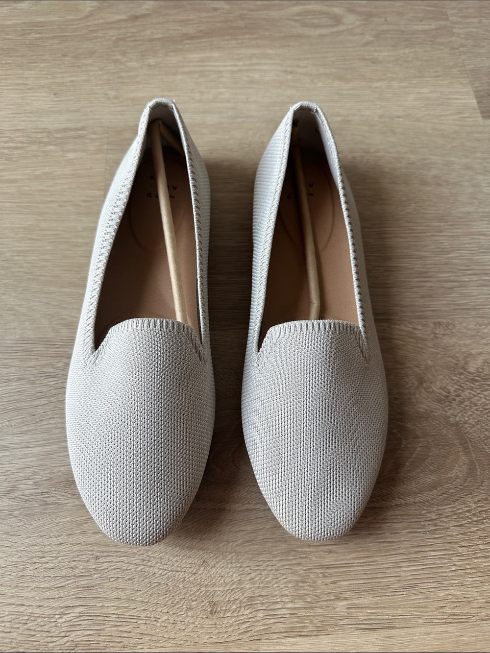 a new day Cream Knit Slip-On Loafers